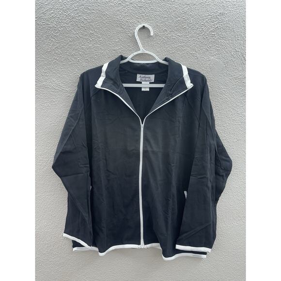 Anthony Richards Womens Two-Piece Petite XL Contrast Stripe Black White Pantset - Picture 2 of 16